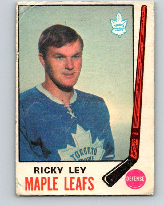 1969-70 O-Pee-Chee #183 Rick Ley  RC Rookie Toronto Maple Leafs  V1775
