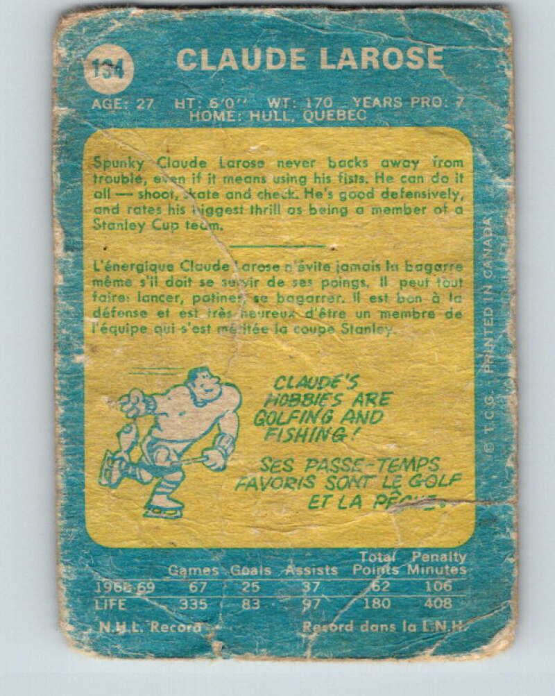 1969-70 O-Pee-Chee #194 Claude Larose  Minnesota North Stars  V1841
