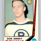 1969-70 O-Pee-Chee #203 Don Awrey  Boston Bruins  V1892