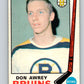 1969-70 O-Pee-Chee #203 Don Awrey  Boston Bruins  V1895