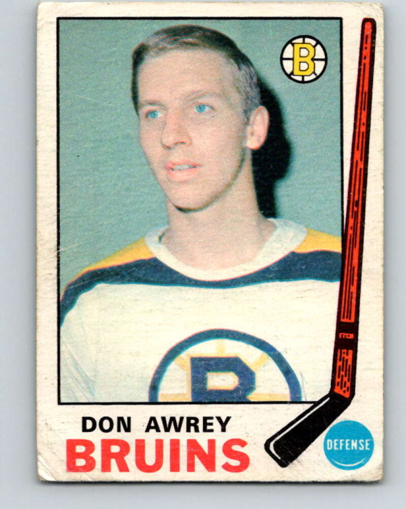 1969-70 O-Pee-Chee #203 Don Awrey  Boston Bruins  V1896