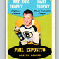 1969-70 O-Pee-Chee #205a Phil Esposito Art/Hart Trophy  Boston Bruins  V1904