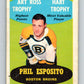 1969-70 O-Pee-Chee #205a Phil Esposito Art/Hart Trophy  Boston Bruins  V1906