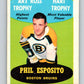 1969-70 O-Pee-Chee #205a Phil Esposito Art/Hart Trophy  Boston Bruins  V1907