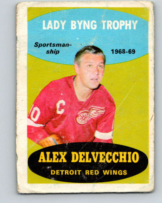 1969-70 O-Pee-Chee #206 Alex Delvecchio Byng Trophy  Red Wings  V1908