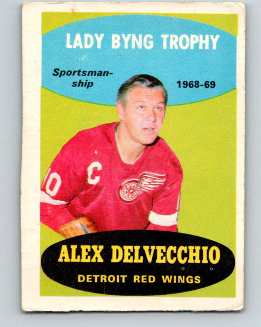 1969-70 O-Pee-Chee #206 Alex Delvecchio Byng Trophy  Red Wings  V1909