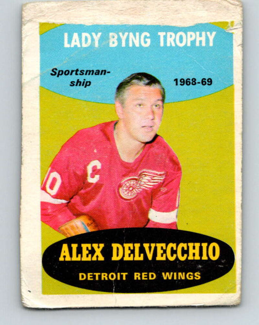 1969-70 O-Pee-Chee #206 Alex Delvecchio Byng Trophy  Red Wings  V1911