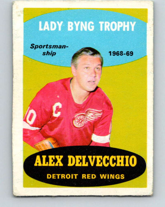 1969-70 O-Pee-Chee #206 Alex Delvecchio Byng Trophy  Red Wings  V1912