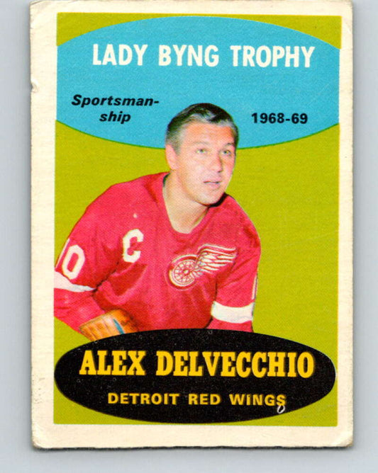 1969-70 O-Pee-Chee #206 Alex Delvecchio Byng Trophy  Red Wings  V1913