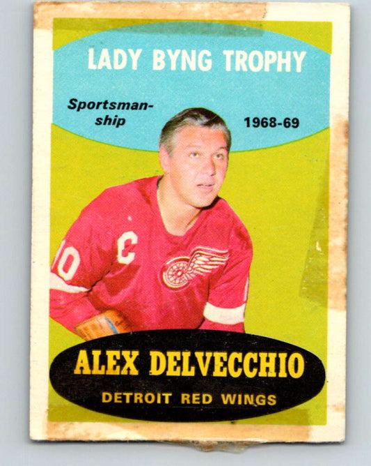 1969-70 O-Pee-Chee #206 Alex Delvecchio Byng Trophy  Red Wings  V1914