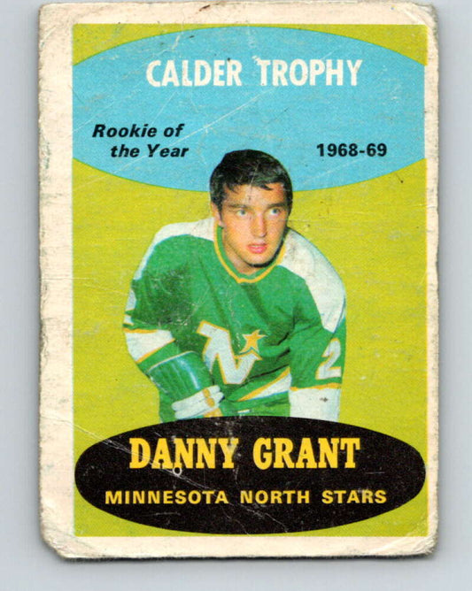 1969-70 O-Pee-Chee #208 Danny Grant Calder Trophy   North Stars  V1918