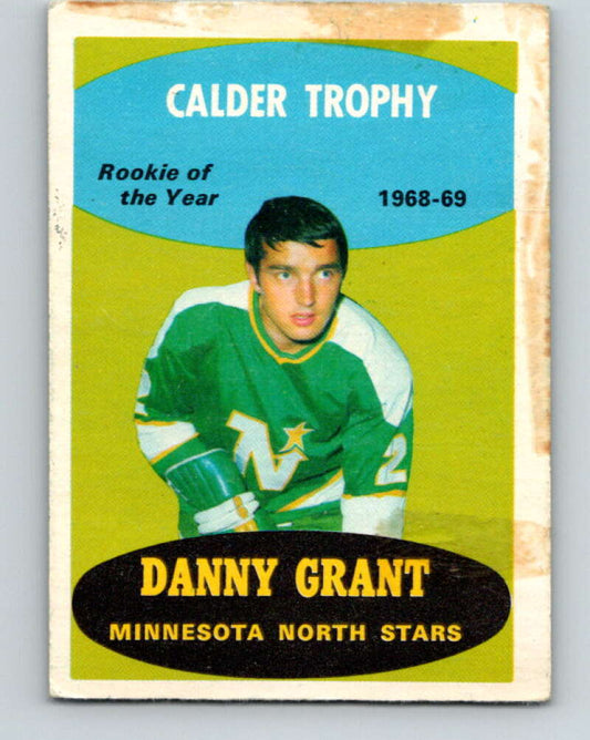 1969-70 O-Pee-Chee #208 Danny Grant Calder Trophy   North Stars  V1919