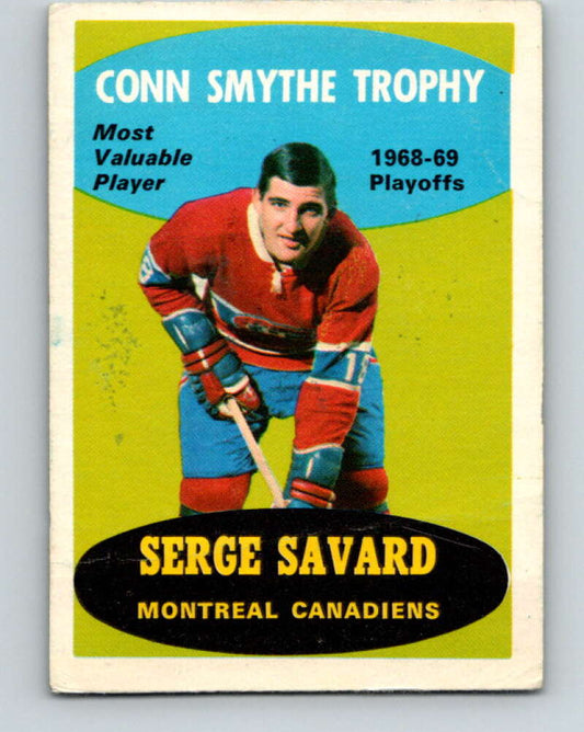 1969-70 O-Pee-Chee #210 Serge Savard Trophy  RC Rookie Canadiens  V1920