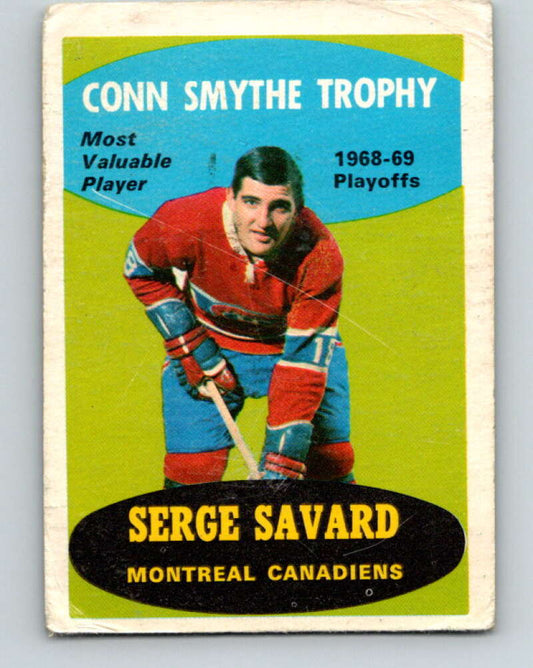 1969-70 O-Pee-Chee #210 Serge Savard Trophy  RC Rookie Canadiens  V1922
