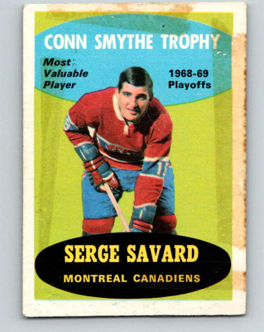 1969-70 O-Pee-Chee #210 Serge Savard Trophy  RC Rookie Canadiens  V1924