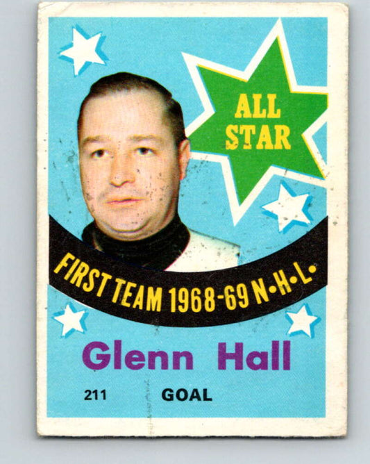 1969-70 O-Pee-Chee #211 Glenn Hall AS  St. Louis Blues  V1926