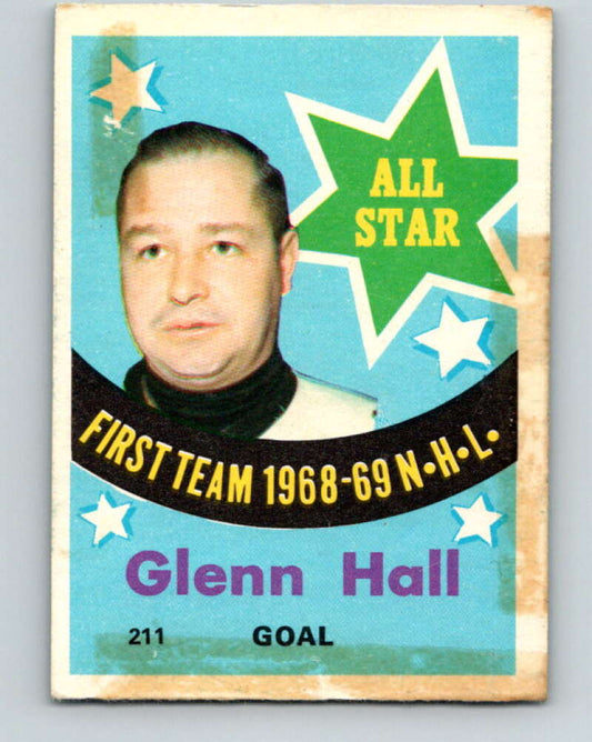 1969-70 O-Pee-Chee #211 Glenn Hall AS  St. Louis Blues  V1928