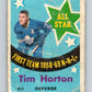 1969-70 O-Pee-Chee #213 Tim Horton AS  Toronto Maple Leafs  V1931