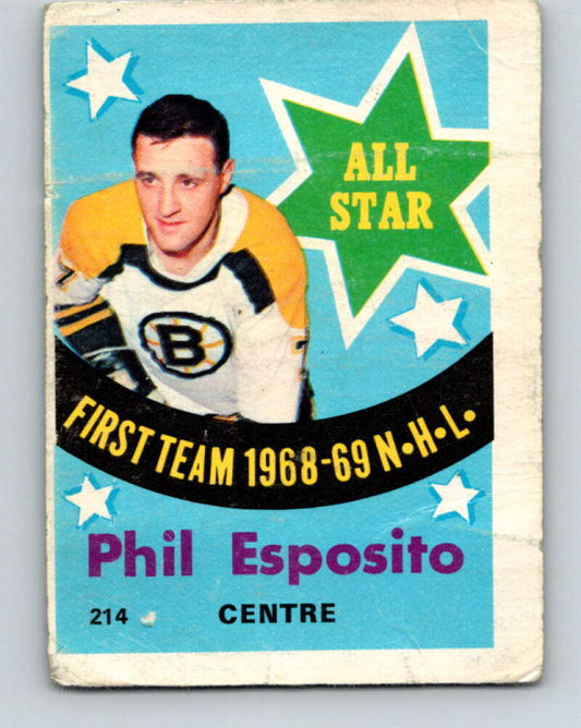 1969-70 O-Pee-Chee #214 Phil Esposito AS  Boston Bruins  V1934