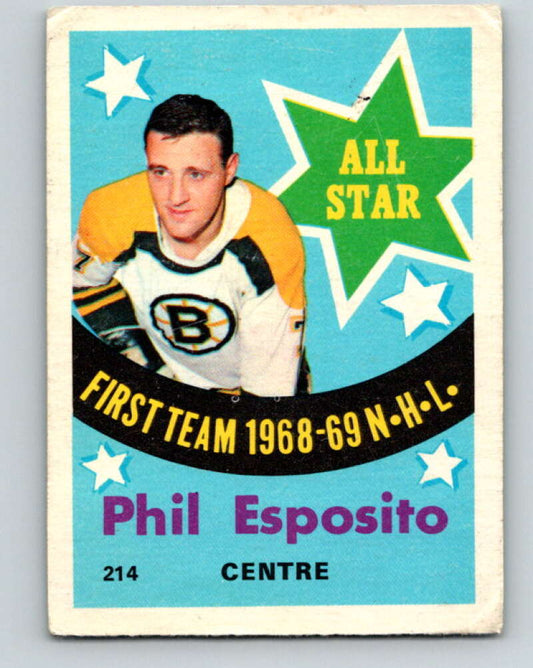 1969-70 O-Pee-Chee #214 Phil Esposito AS  Boston Bruins  V1936