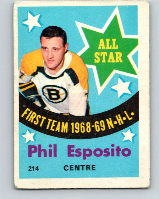 1969-70 O-Pee-Chee #214 Phil Esposito AS  Boston Bruins  V1937
