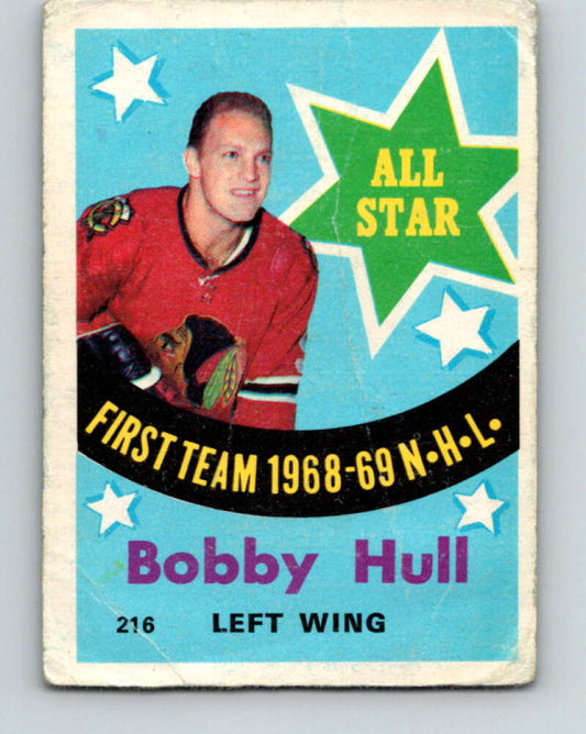 1969-70 O-Pee-Chee #216 Bobby Hull AS  Chicago Blackhawks  V1940