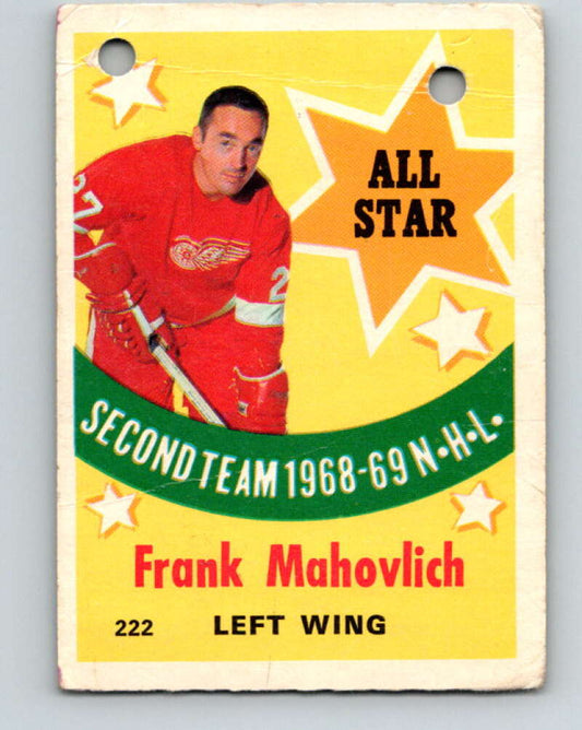 1969-70 O-Pee-Chee #222 Frank Mahovlich AS  Detroit Red Wings  V1969