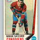 1969-70 O-Pee-Chee #4 Serge Savard RC Rookie Montreal Canadiens V2009