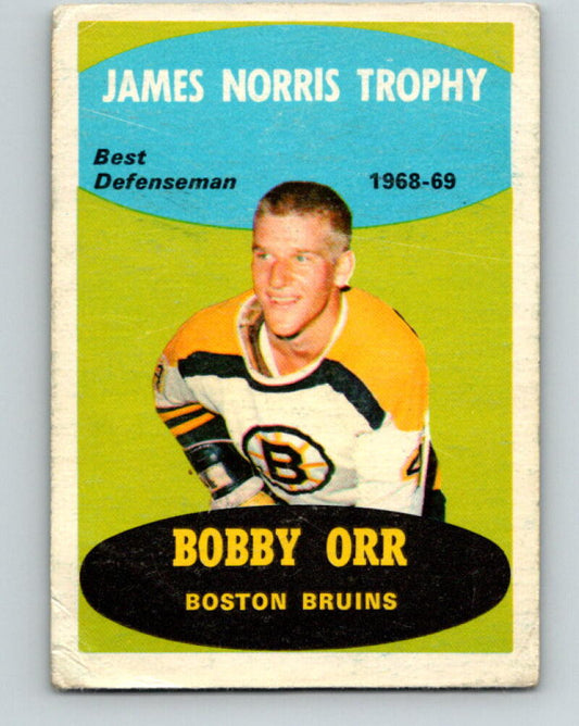 1969-70 O-Pee-Chee #209 Bobby Orr Trophy Boston Bruins V2033