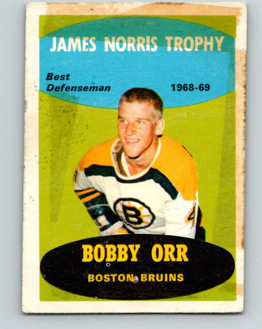 1969-70 O-Pee-Chee #209 Bobby Orr Trophy Boston Bruins V2034