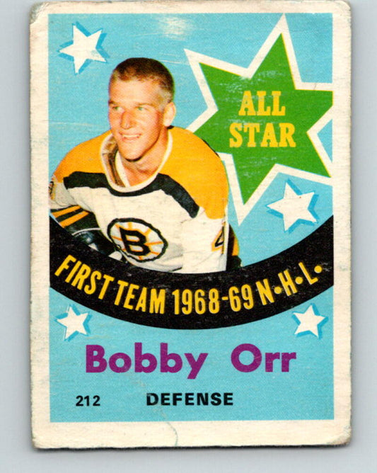 1969-70 O-Pee-Chee #212 Bobby Orr All Star Boston Bruins V2035