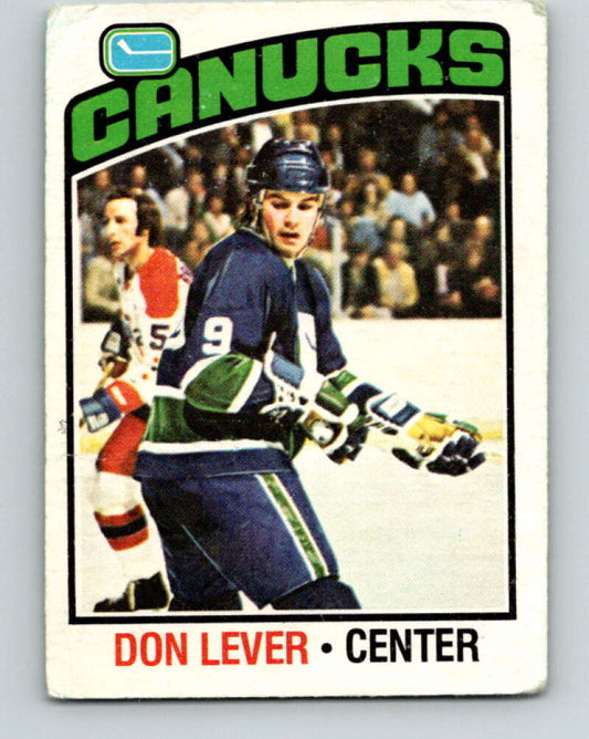 1976-77 OPC #53 Don Lever  Vancouver Canucks  V2054