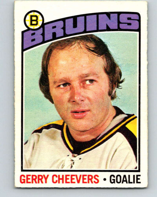 1976-77 OPC #120 Gerry Cheevers  Boston Bruins  V2098