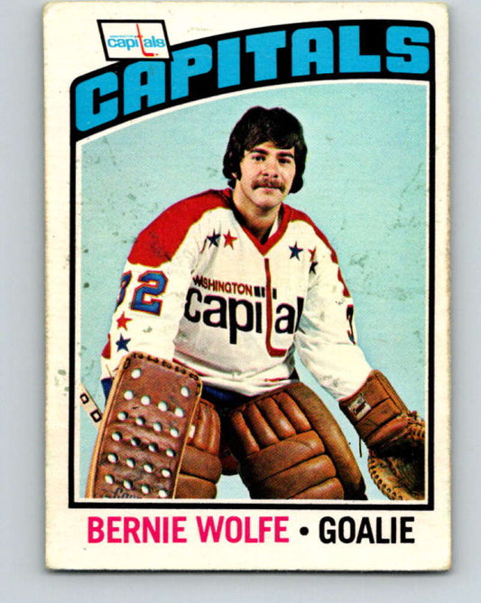 1976-77 OPC #227 Bernie Wolfe  RC Rookie Washington Capitals  V2169