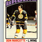 1976-77 OPC #234 Don Marcotte  Boston Bruins  V2180