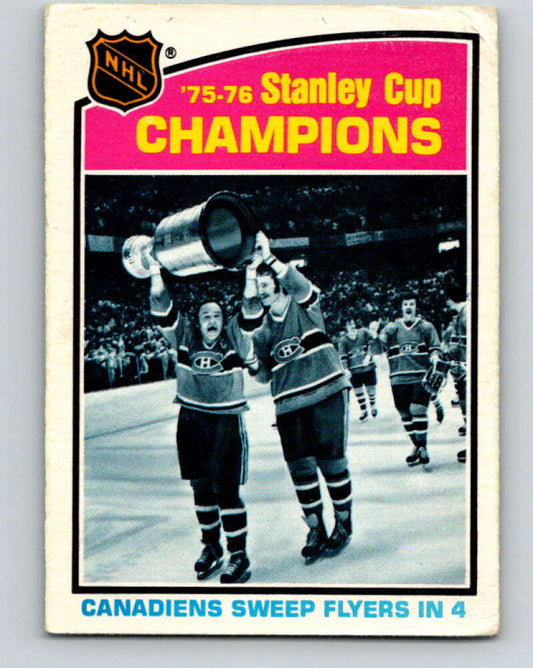 1976-77 OPC #264 Montreal Canadiens Stanley Cup  V2204