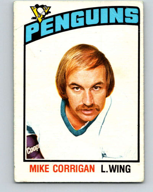 1976-77 OPC #268 Mike Corrigan  Pittsburgh Penguins  V2209