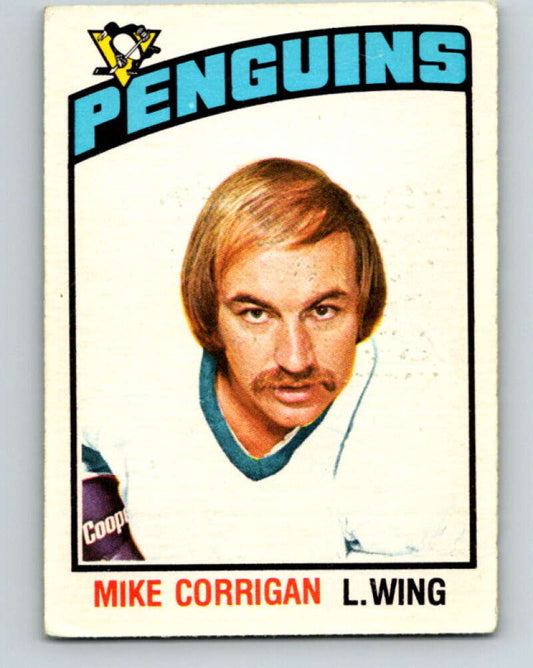 1976-77 OPC #268 Mike Corrigan  Pittsburgh Penguins  V2210