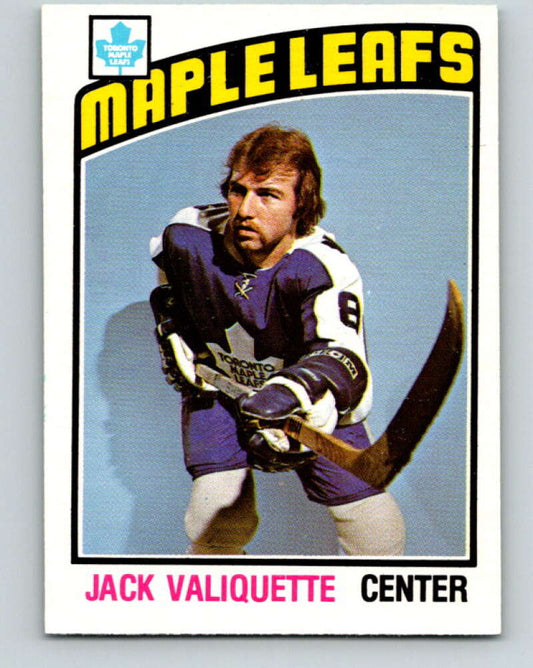 1976-77 OPC #294 Jack Valiquette  RC Rookie Toronto Maple Leafs  V2249
