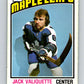 1976-77 OPC #294 Jack Valiquette  RC Rookie Toronto Maple Leafs  V2250