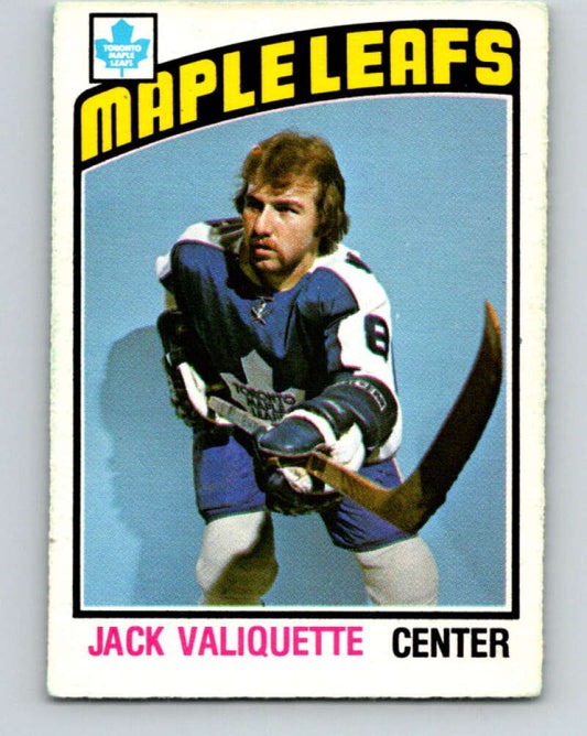 1976-77 OPC #294 Jack Valiquette  RC Rookie Toronto Maple Leafs  V2250