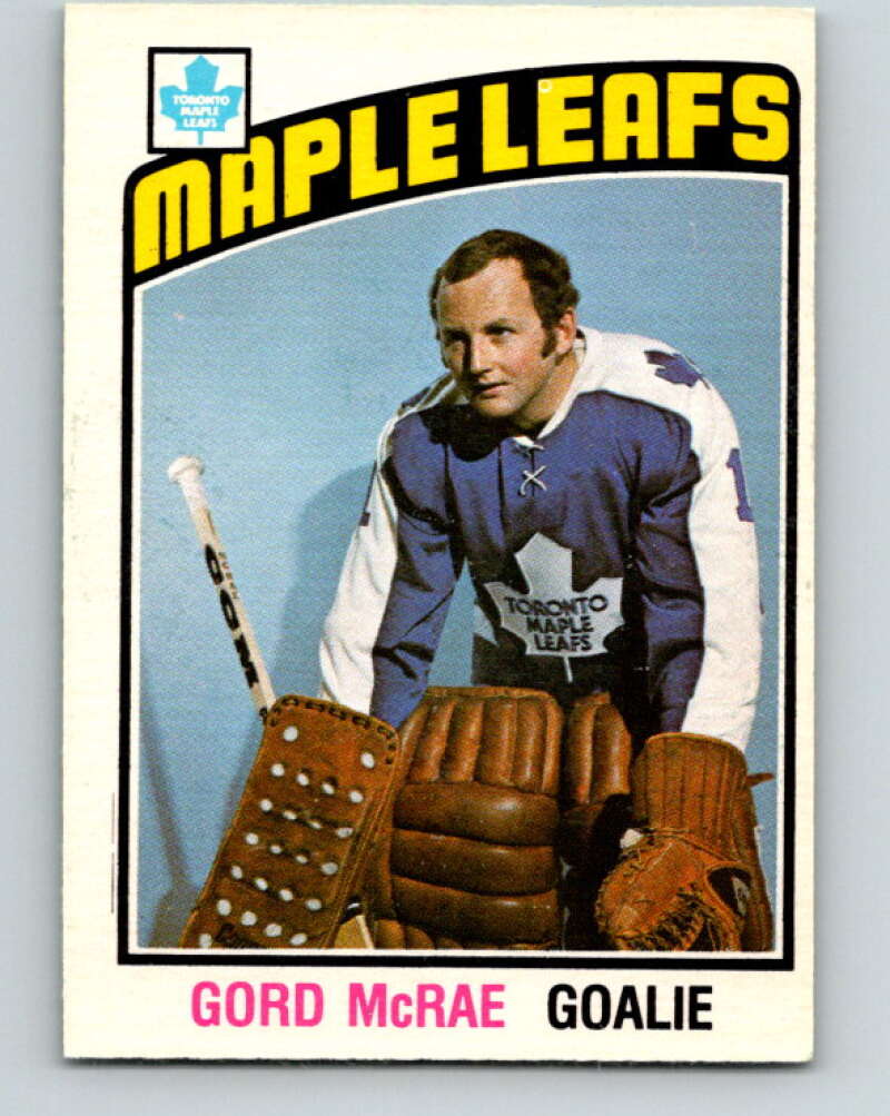 1976-77 O-Pee-Chee #337 Gord McRae  Toronto Maple Leafs  V2310