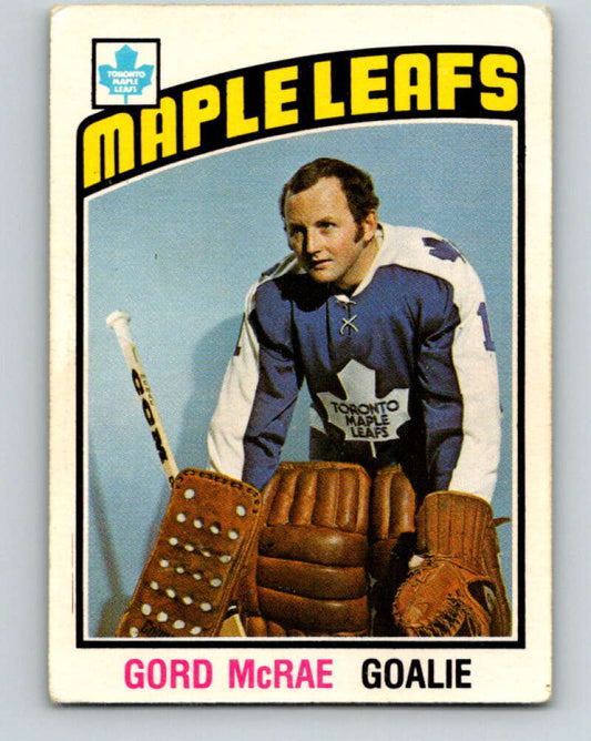 1976-77 O-Pee-Chee #337 Gord McRae  Toronto Maple Leafs  V2311