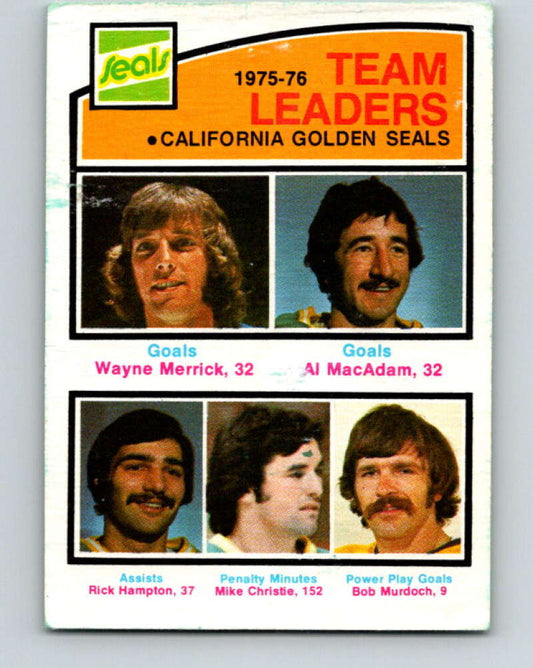 1976-77 O-Pee-Chee #383 Merrick/MacAdam/Rick Hampton + V2372