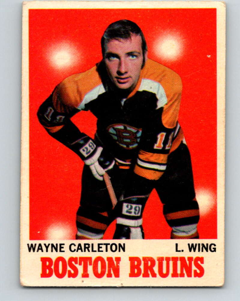 1970-71 O-Pee-Chee #9 Wayne Carleton  Boston Bruins  V2433