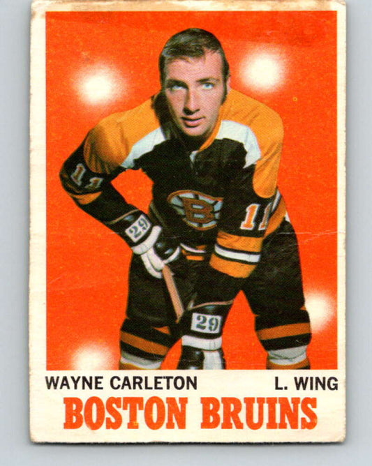 1970-71 O-Pee-Chee #9 Wayne Carleton  Boston Bruins  V2434