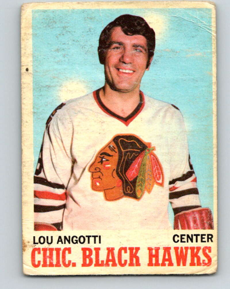 1970-71 O-Pee-Chee #12 Lou Angotti  Chicago Blackhawks  V2441