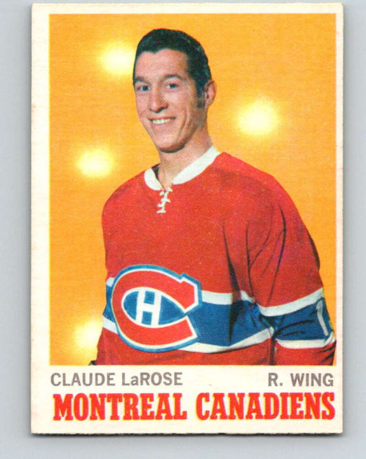 1970-71 O-Pee-Chee #56 Claude Larose  Montreal Canadiens  V2544