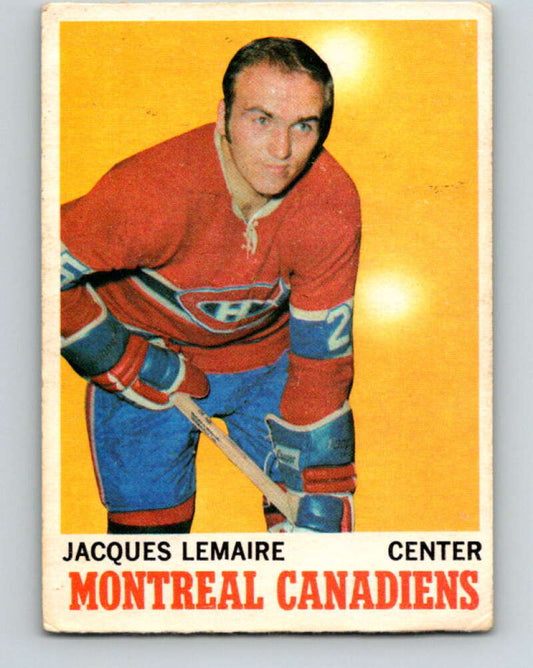 1970-71 O-Pee-Chee #57 Jacques Lemaire  Montreal Canadiens  V2551