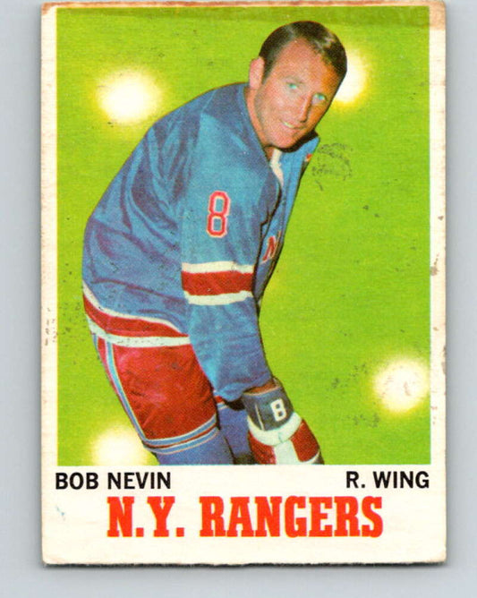 1970-71 O-Pee-Chee #60 Bob Nevin  New York Rangers  V2557
